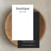 シンプル白モダンロングイヤリング表示カード