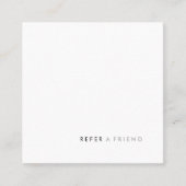 シンプル白モダン友達を参照 紹介カード (正面)
