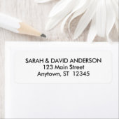 シンプル白モダン差出人住所ラベル ラベル (インサイチュ)