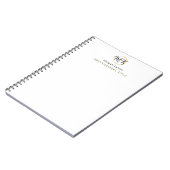 シンプル白モダン金ゴールドエレガントテンプレート ノートブック (左側)