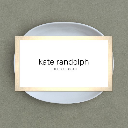 シンプル白モダン金ゴールド縁ど