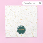 シンプル白モダン金ゴールド雪片エレガント 薄葉紙