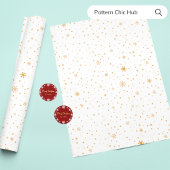 シンプル白モダン金ゴールド雪片エレガント 薄葉紙