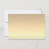 シンプル白モダン金ホイルエレファント結婚ズ 出欠カード (裏面)