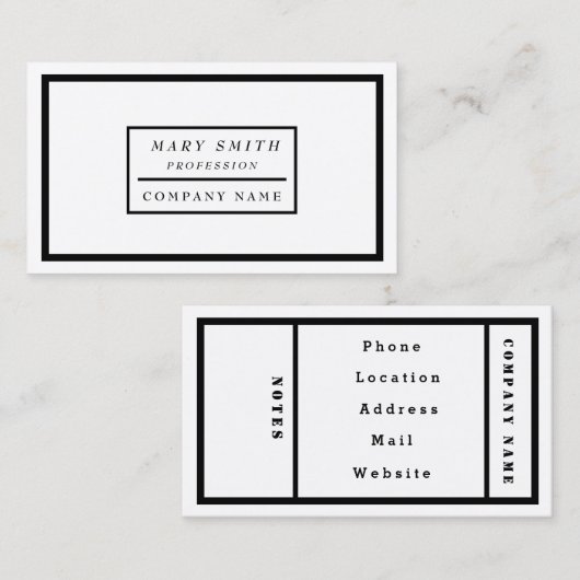 シンプル白モダン雪 名刺 (正面/裏面)