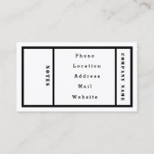 シンプル白モダン雪 名刺 (裏面)