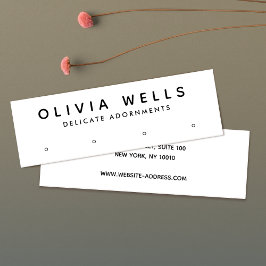 シンプル白モダン4穴スタッドイヤリングディスプレイ スキニー名刺