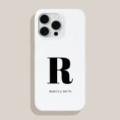 シンプル白モノグラモダンム iPhoneケース