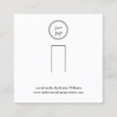 シンプル白リングや輪表示カード |ロゴの追加 スクエア名刺 (正面)