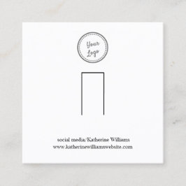シンプル白リングや輪表示カード |ロゴの追加 スクエア名刺