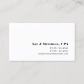 シンプル白会計士 名刺 (正面)
