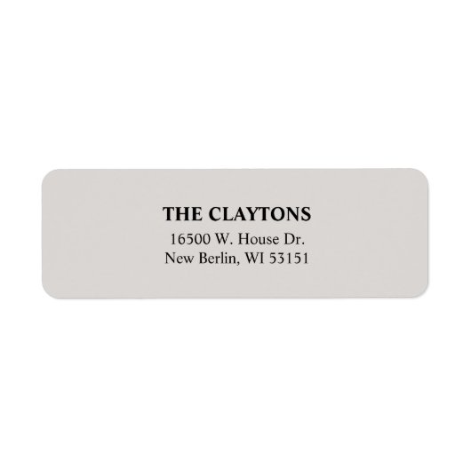 シンプル白差出人住所ラベル ラベル (正面)