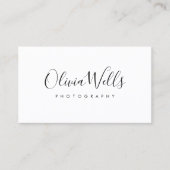 シンプル白手書きスクリプトソーシャルメディアのアイコン 名刺 (正面)