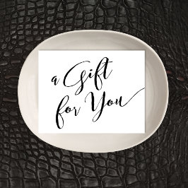 シンプル白手書き書道台本ギフト