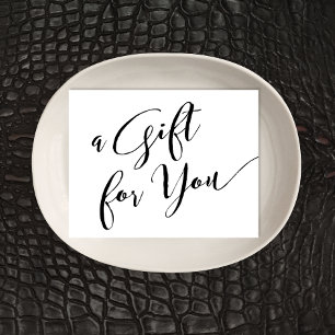 シンプル白手書き書道台本ギフト