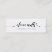 シンプル白手書き書道 スキニー名刺 (正面)