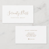 シンプル白手書き書道 ロイヤリティカード (正面/裏面)