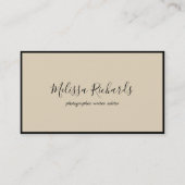 シンプル白手書き書道 名刺 (正面)