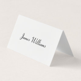 シンプル白折り畳み場設定カード