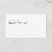 シンプル白抽象芸術 | QRコード名刺 名刺 (裏面)
