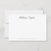 シンプル白書パーソナライズされたき ノートカード (正面)