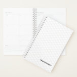 シンプル白灰色モノグラムモダン模様 プランナー手帳<br><div class="desc">ホワイトグレーのモノグラムの背景シンプルを持つミニマ無地のリスト、プレーン、プロフェッショナルおよびパターン（の模様が）ある。テキスト用の黒いサンセリフフォント文字を消去する。</div>