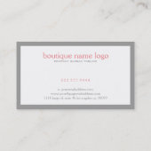 シンプル白灰色縁ど 名刺 (裏面)
