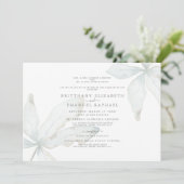 シンプル白熱帯雨林招待状 招待状 (スタンド正面)