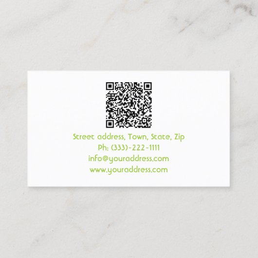 シンプル白環境技術者名刺 名刺 (裏面)