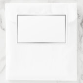 シンプル白空白のとシルバールッ縁どク 長方形シール (バッグ)