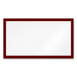 シンプル白空白のと濃い赤縁どの マグネット名刺