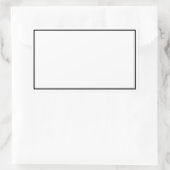 シンプル白空白の黒縁ど 長方形シール (バッグ)