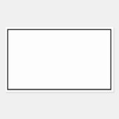 シンプル白空白の黒縁ど 長方形シール (正面)