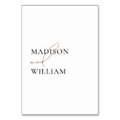 シンプル白結婚表 テーブルナンバー (裏面)