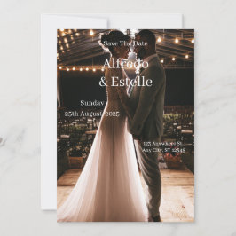 シンプル白結婚語の話 招待状