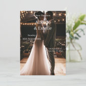 シンプル白結婚語の話 招待状 (スタンド正面)