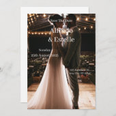 シンプル白結婚語の話 招待状 (正面/裏面)