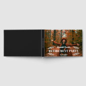 シンプル白緑の写真定年パーティー ゲストブック (全面)