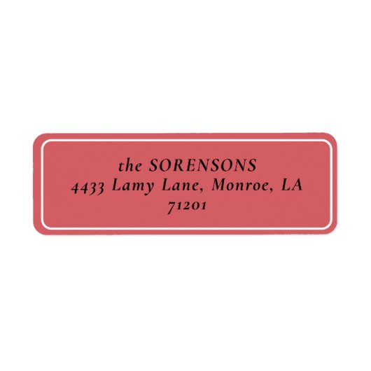 シンプル白縁ど差出人住所ラベル ラベル (正面)