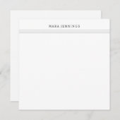 シンプル白縁ど文具 ノートカード (正面/裏面)