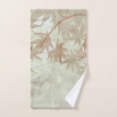 シンプル白葉水カラーのアートワーク | バスタオルセット (ハンドタオル)