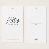 シンプル白衣表示価格カードつるラベル (正面&裏面)