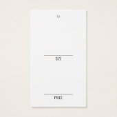 シンプル白衣表示価格カードつるラベル (裏面)