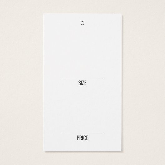 シンプル白衣表示価格カードつるラベル (裏面)