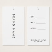 シンプル白衣表示価格カードつるラベル (正面&裏面)