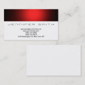 シンプル白赤無地名刺 名刺 (正面/裏面)