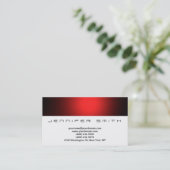 シンプル白赤無地名刺 名刺 (スタンド正面)