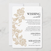 シンプル白金ゴールドエレガントフローラ 招待状 (正面)
