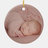 シンプル白金ゴールドエンジェル賛美バプテスマ書 セラミックオーナメント (裏面)