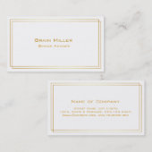 シンプル白金ゴールドモダンプロフェッショナル 名刺 (正面/裏面)